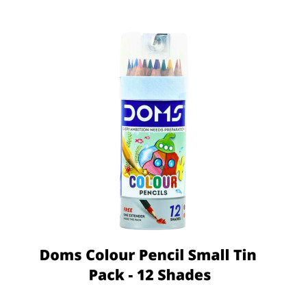 Doms Colour Pencil Small Tin Pack - 12 Shades