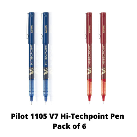 Pilot 1105 V7 Hi-Techpoint Pen - Pack of 6