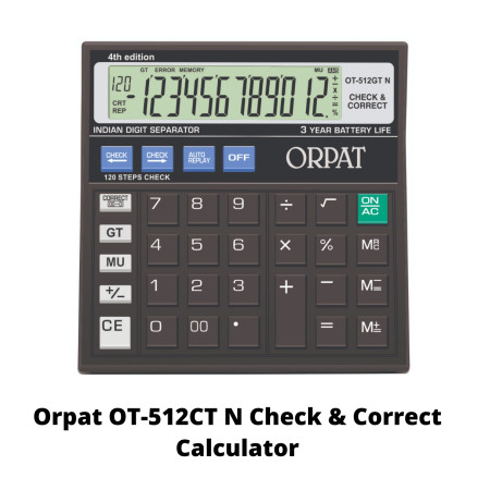 Orpat OT-512CT N Check & Correct Calculator (12 Digit) (New Launch)