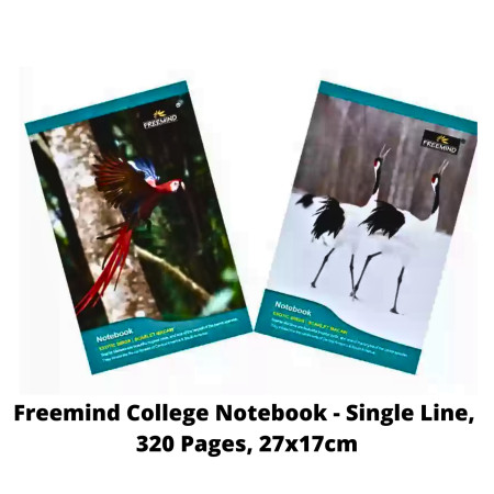 Freemind College Notebook - Single Line, 320 Pages, 27x17cm