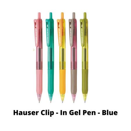 Hauser Clip - In Gel Pen - Blue