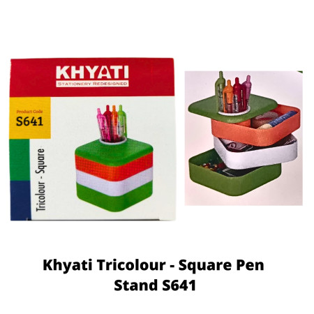 Khyati Tricolour - Square Pen Stand S641