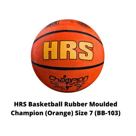 HRS Basketball Rubber Moulded Champion (Orange) Size 7