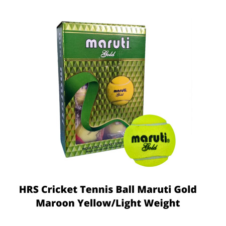 HRS Cricket Tennis Ball Maruti Gold Maroon Yellow/Light Weight