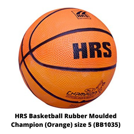 HRS Basketball Rubber Moulded Champion (Orange) size 5