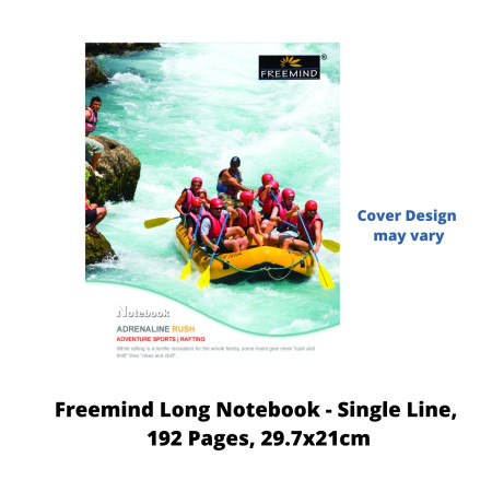 Freemind Long Notebook - Single Line, 192 Pages, 29.7x21cm (700344) - MRP - Rs.85
