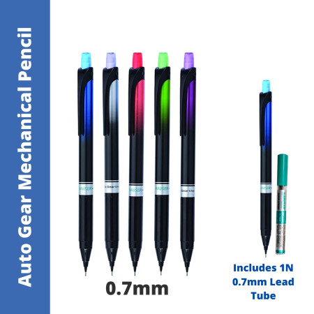 Hauser Auto Gear Mechanical Pencil - 0.7mm, includes 1N 0.7mm Lead Tube