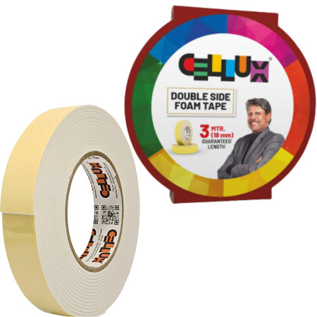 Cellux Double Sided Foam Tape Gold - 18mmX3mtr