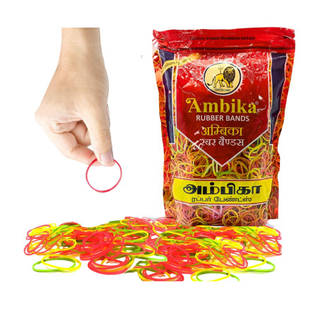 Ambika Rubber Bands - 400 gm, 2 inches MRP Rs. 335