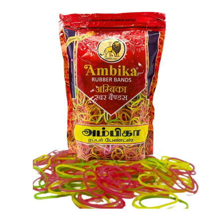Ambika Rubber Bands - 200 gm, 0.5 inches