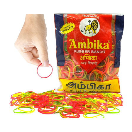 Ambika Rubber Bands - 100 gm, 1.5 inches