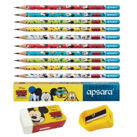 Apsara Disney Mickey Mouse Extra Dark Pencils - Pack of 10 Pencil