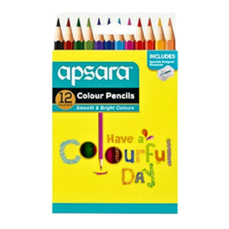 Apsara Pencil Colours Long - 12 Shades