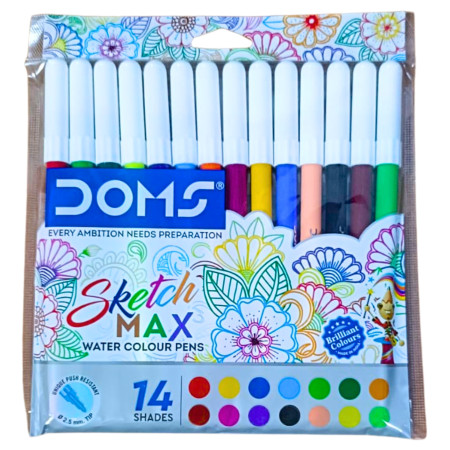 Doms Water Colour Pens - Sketch Max - 14 Shades