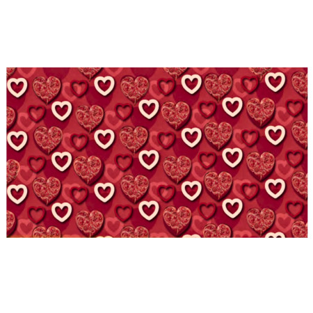 Gift Wrapping Paper - Heart Print, Pack of 25 Sheets (1186)