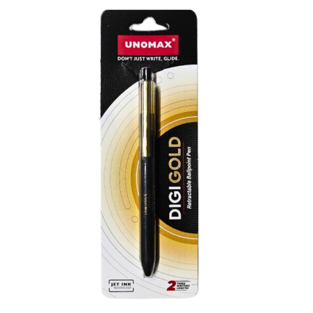 Unomax Digi Gold Retractable Ball Pen - Blue