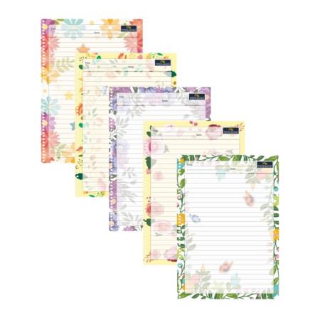 Freemind A4 Designer Sheets - Single Line Interleaf, 20 Sheets of 20 Designs, 29.7x21 cm