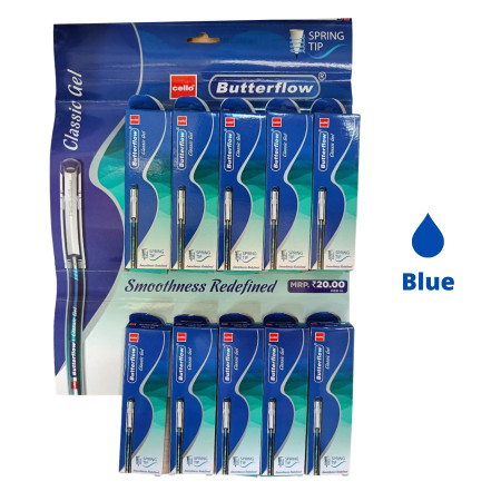 Cello Butterflow Classic Gel Pen Hanger - Blue