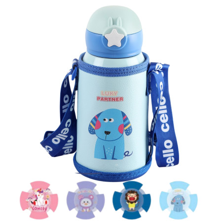 Cello Lucky 500ml Kids Stainless Steel Vacuum Character Bottle