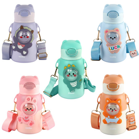 Cello Funz 550ml Kids Stainless Steel Vacuum Character Bottle