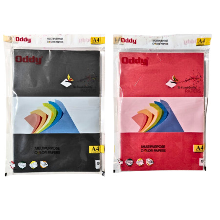 Oddy Fluorescent Color Paper Pack of 100, 80GSM