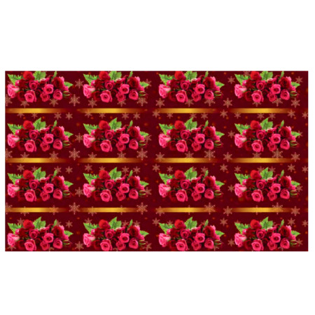 Gift Wrapping Paper - Red Rose Print, Pack of 25 Sheets 68x47cm