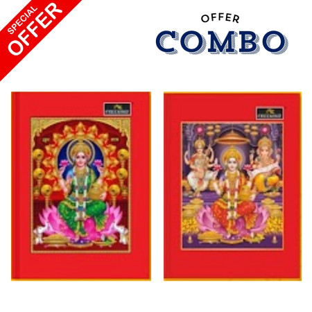 Freemind Laxmi Ji Case Bound Diary Combo Size 21x16cm (Refer Description)