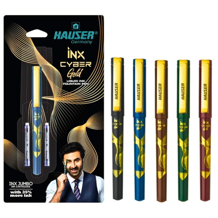 Hauser Inx Cyber Gold Liquid Ink Fountain Pen