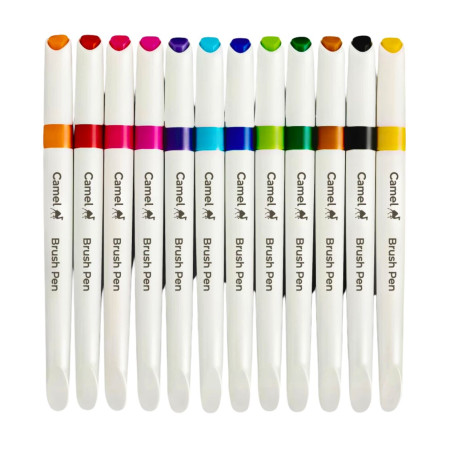 Camlin Brush Pen - 12 Shades