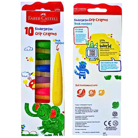 Faber Castell First Grip Crayons - 10 Shades