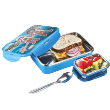 Joyful Aqua Kids 850  Stainless Steel Lunch Box