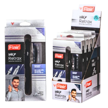 Flair Inky Retrax Retractable Fountain Pen - Blue