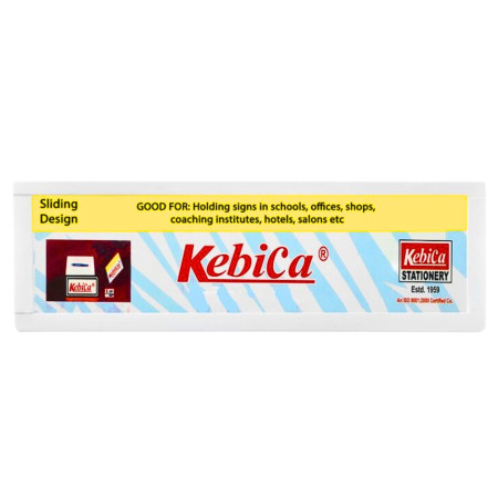 Kebica Wall Mount Sliding Sign Holder Door Name Plate (5x20.2cm)