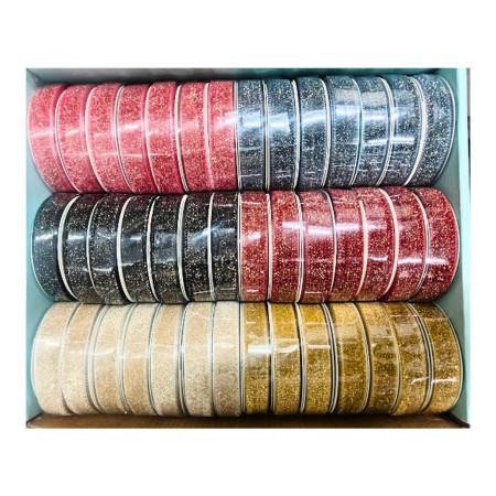 Sparkly Glitter Multicolour Premium Ribbons (9905)