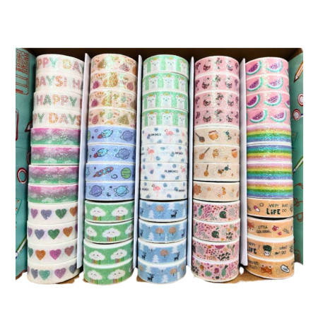 Washi Art & Craft Sparkle Glitter Designer Tape