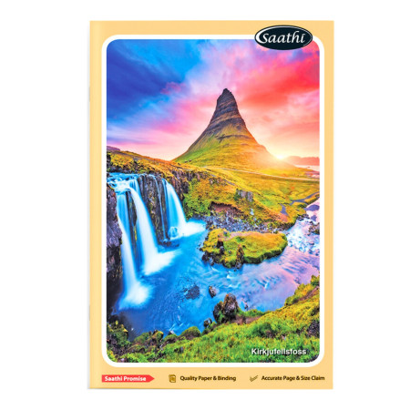 Saathi A4 Notebook - Single Line, 100 Pages, 29.7x21cm