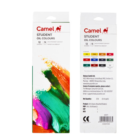 Camel Student Oil Colours 9ml - 12 Shades