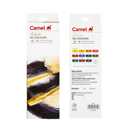 Camel Artist Oil Colours 9ml - 12 Shades