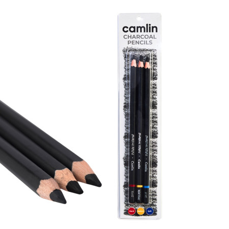 Camlin Charcoal Pencil - Pack of 3