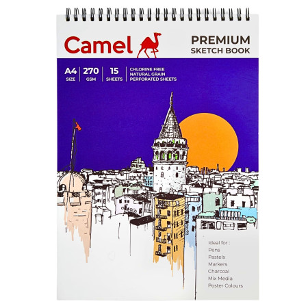 Camel A4 Premium Sketch Book - 15 Sheets
