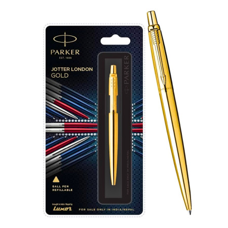Parker Jotter Stainless Steel London Gold Ball Pen (MRP - Rs. 630)