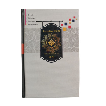 2026 Executive Hard Bound Diary 21x13cm - No. 6003