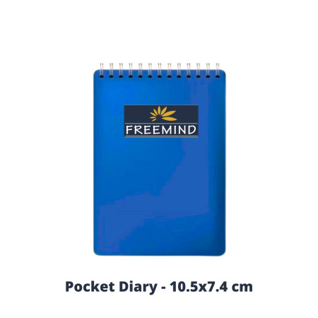 Top Spiral Five in One Pocket Diary - Single Line, 160 Pages, 10.5x7.4 cm (704965)