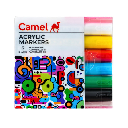 Camel Acrylic Markers - 6 Shades