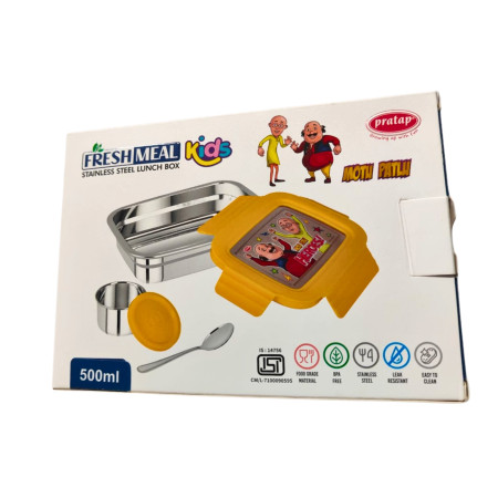 Pratap Fresh Meal Stainless Steel Lunch Box 500ml - (HL-S-23)