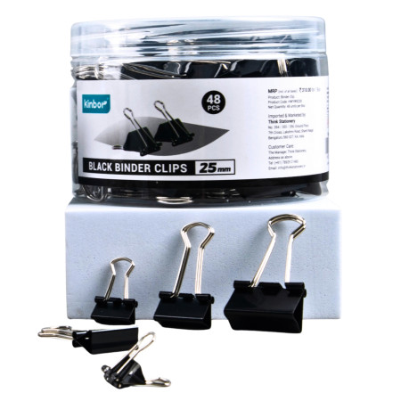 Kinbor Binder Clip – 25 mm (Pack of 48 Pcs)