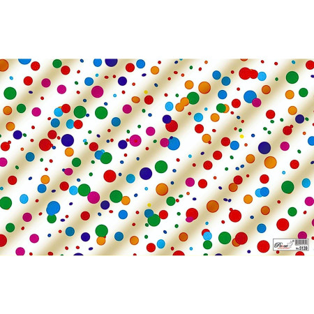 Gift Wrapping Paper - Polka Dots Print, Pack of 25 Sheets 70x48cm - 5139