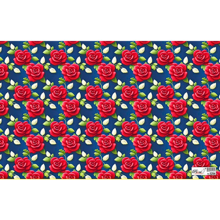 Gift Wrapping Paper - Red Rose Print, Pack of 25 Sheets 70x48cm - 5294