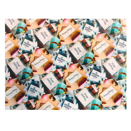Gift Wrapping Paper - Happy Birthday Print, Pack of 25 Sheets 70x48cm - 2238