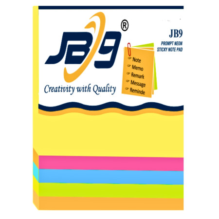 JB9 Neon Mix Sticky Note Pad - 50x75mm (2x3inch) - 402